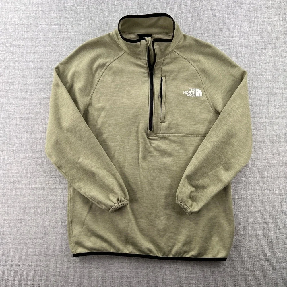 The North Face Mens 1/4 Q Zip Fleece Pullover‎ Sage Green Small Gorpcore Minimal